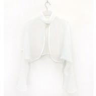 Bolero/cardigan - chiffon - offwhite